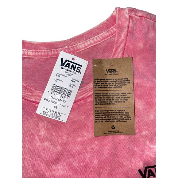 New Vans Junior V Wash Front Tie Tee M - Picture 11 of 13